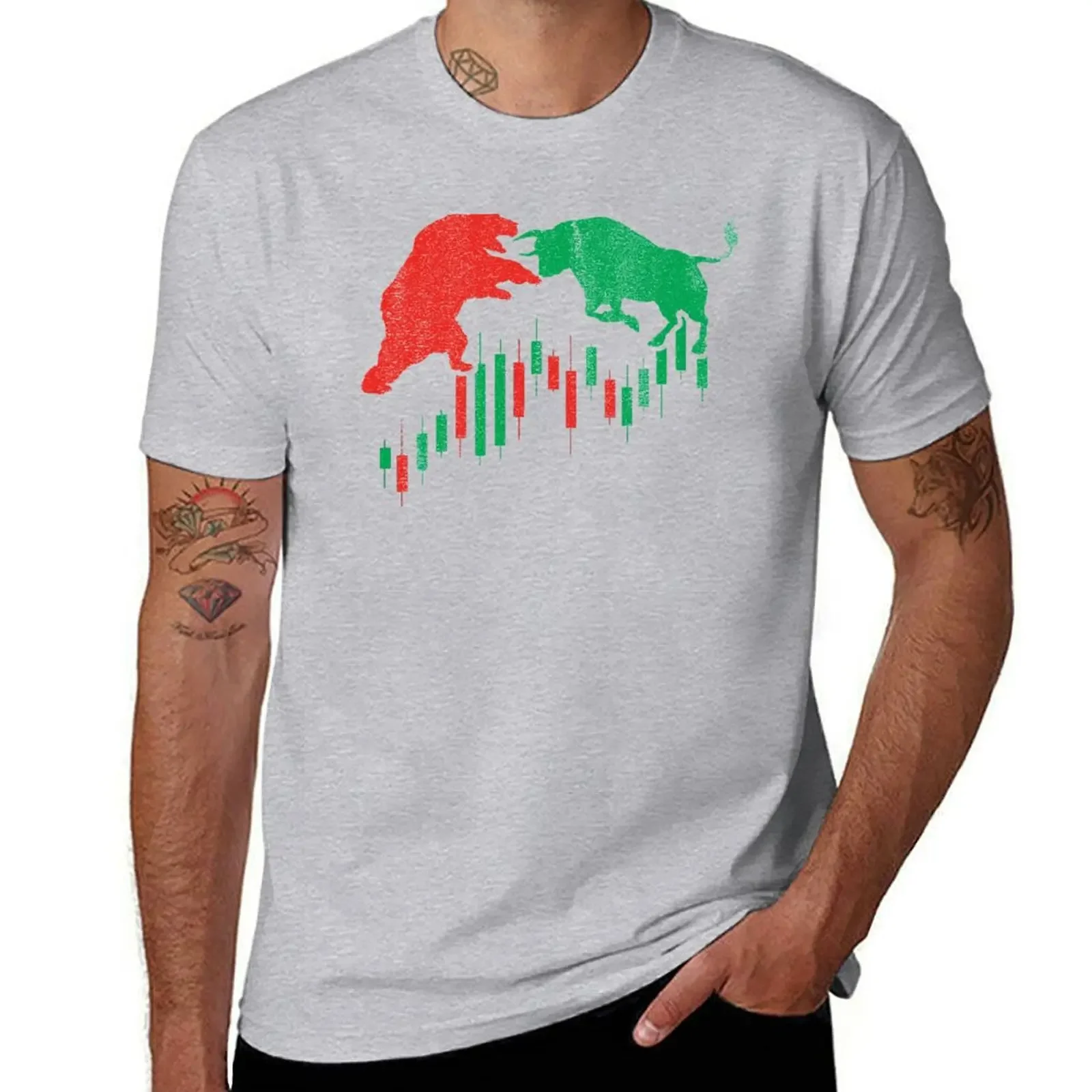 clothes for men Day Trader Bull Bear Stock Investor Investing Trading Cryptocurrency Forex T-shirt for a boy  harajuku