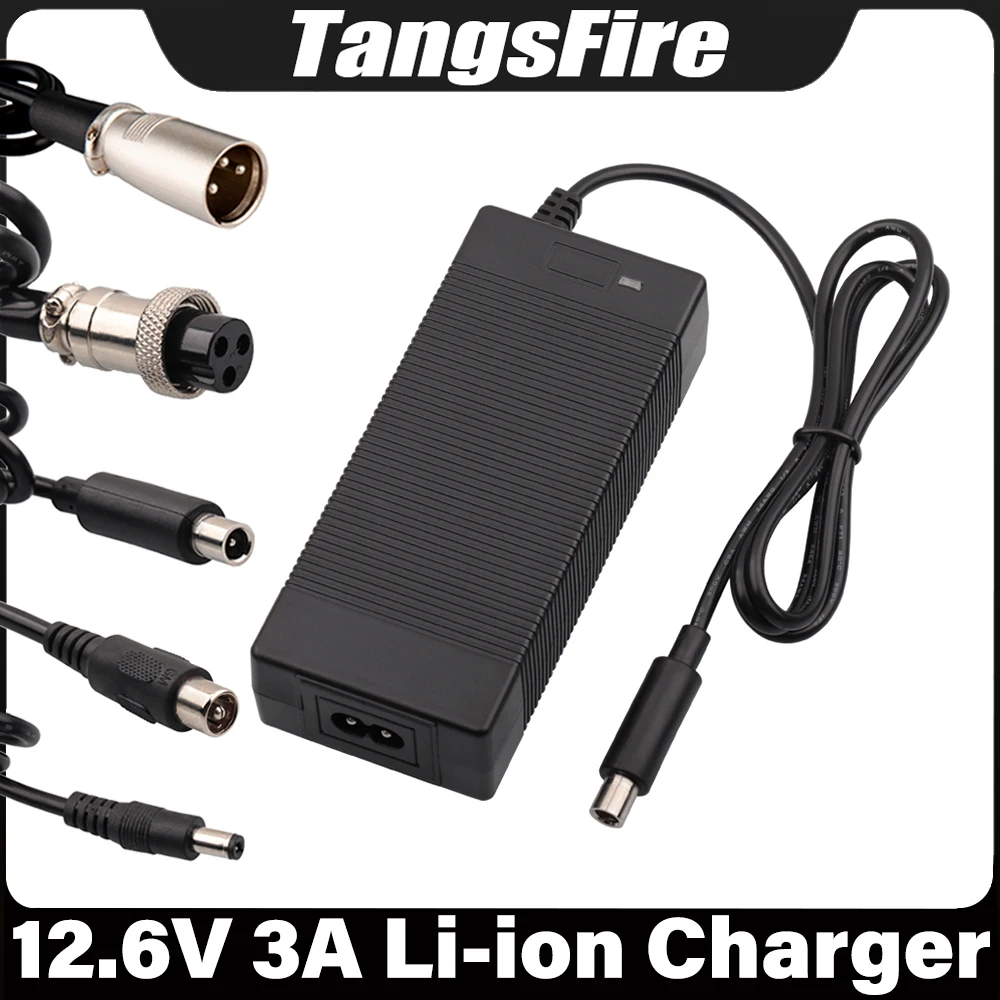 Output 12.6V 3A Li-ion Battery Charger For 3Series 10.8V 11.1V 12V Lithium Battery Pack Charger DC/GX16/XLR High Quality Adapter