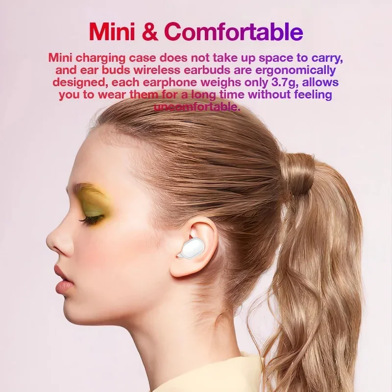 سماعات بلوتوث لاسلكية E6S مع شاشة LED وسائد أذن ستيريو عميقة مع ميكروفون وسماعات أذن لاسلكية