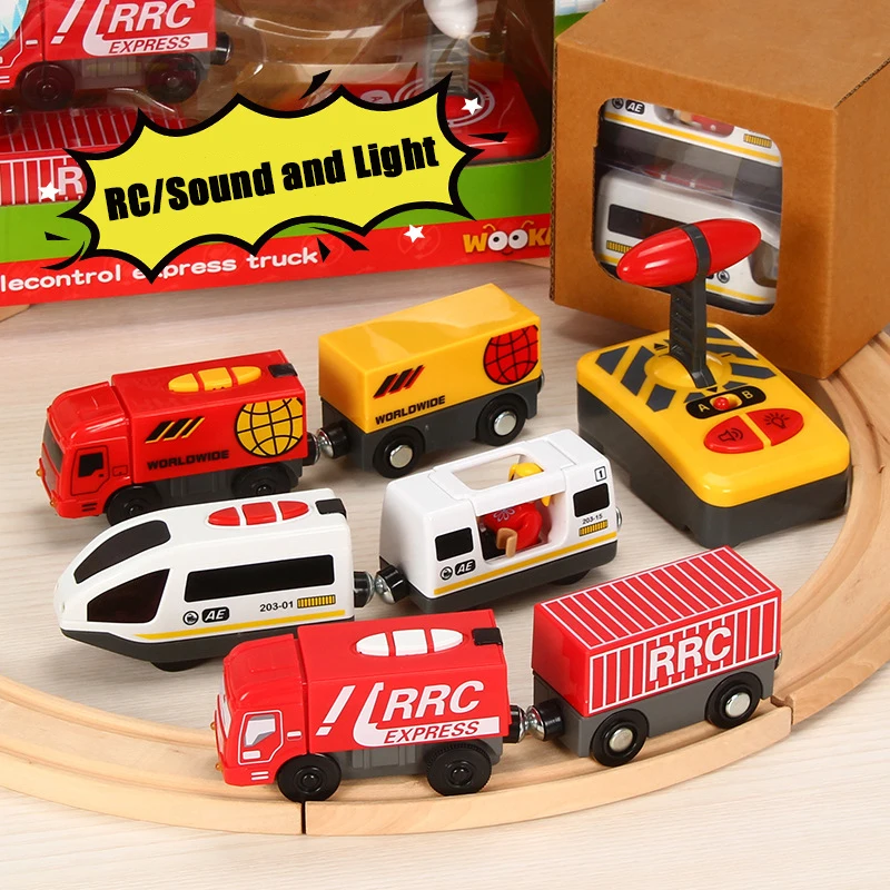 Simulation RC Small Train Cute Sound And Light Train Model Toy Remote Control Train Toy Baby Gift