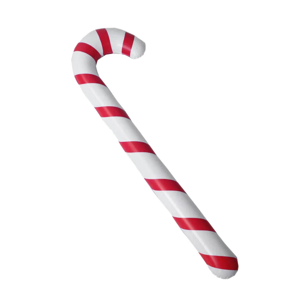10pcs Christmas Inflation Crutches Red White Stripe Pattern Durable Party Decorations For Holiday Event Background Decoration