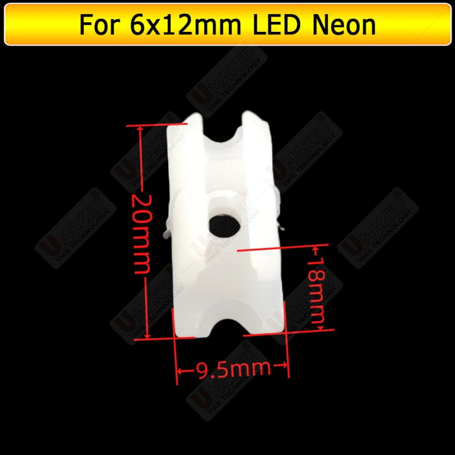 10pcs Plastic LED Neon Strip Light Fixed Clip 6/8/12mm Silicone Tube Mount Buckle Flexible Ribbon Strip Light Holder Fitting