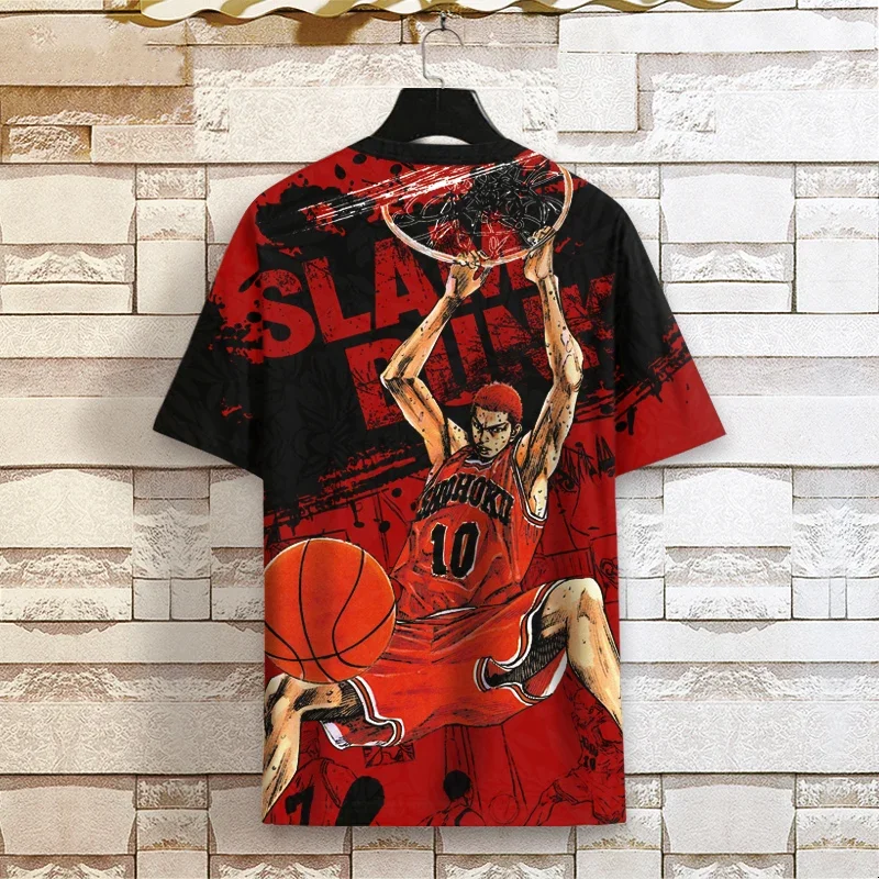 SLAM DUNK T-shirt Joint Short-sleeved Men's Women's Large Sakuragi Blossom Road Summer Tshirt Basketball Sports Kids Tops 2025