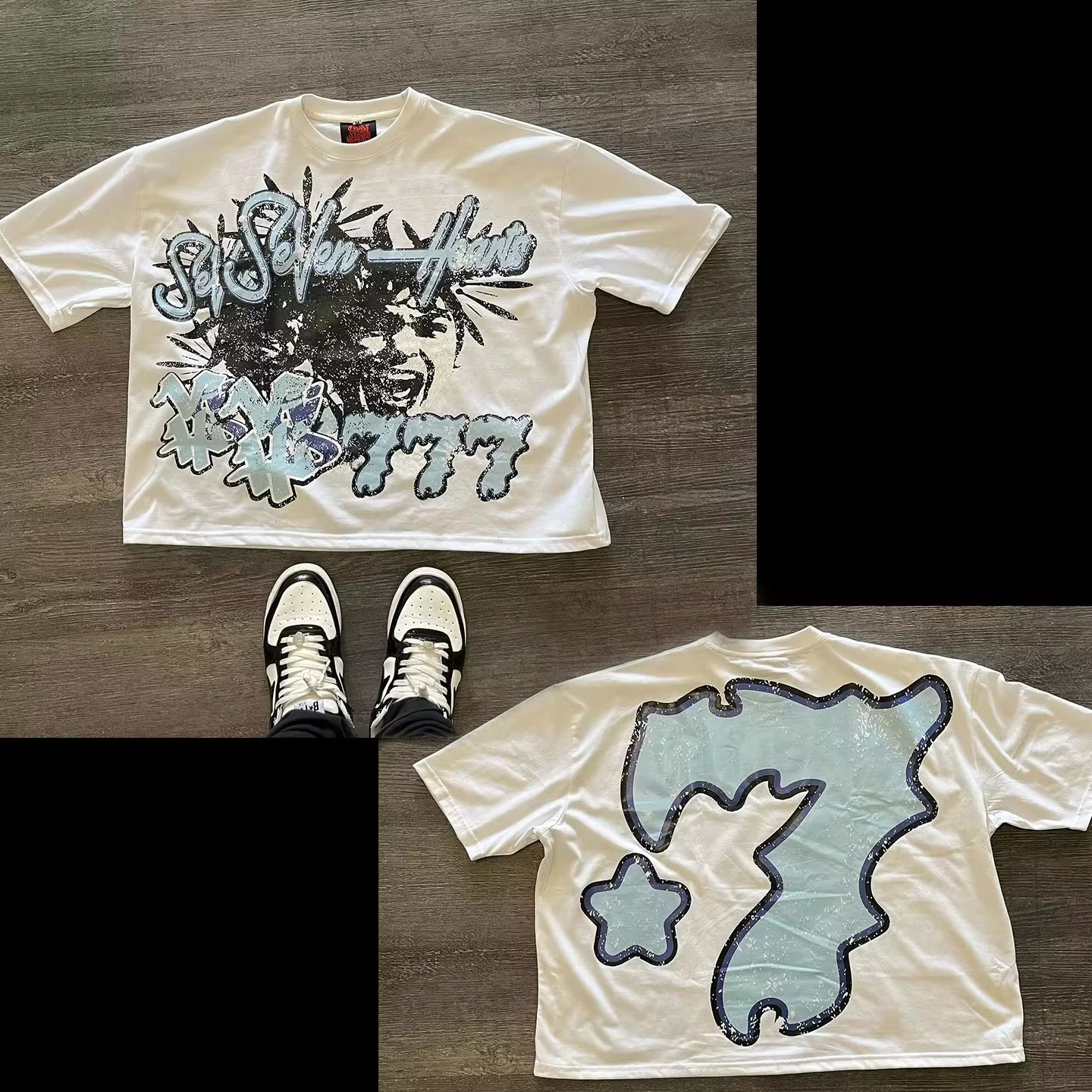 Streetwear Amerikanischen 777 Grafik T Shirts Drucken Oversize Gothic Smart Casual Harajuku Y2k Top Goth Männer Kleidung T Hip Hop Unisex