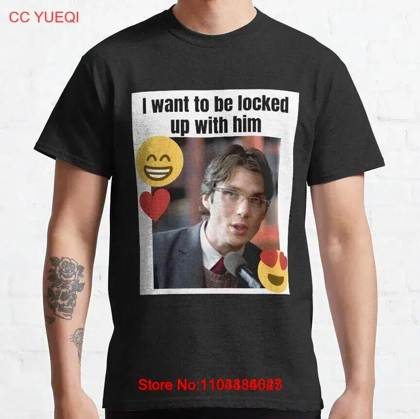 HOT! Cillian Murphy/I Want To Be Locked Up With Scarecrow Classic T-Shirt S-5XL