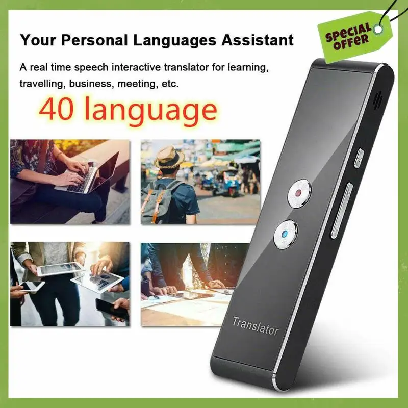 Leading-40 Languages Multi-Intelligent Instant Translation Wireless Voice Translation 2 Way Real-Time Voice Translation Travel
