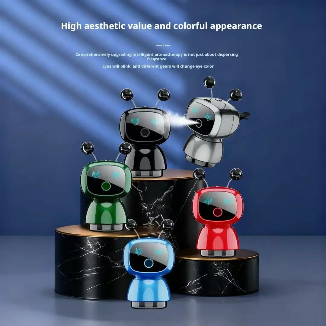 Smart Car Aromatherapy Robot Car Perfume Vehicle Air Purification Humidifier Fully Automatic Car Fragrance Sprayer