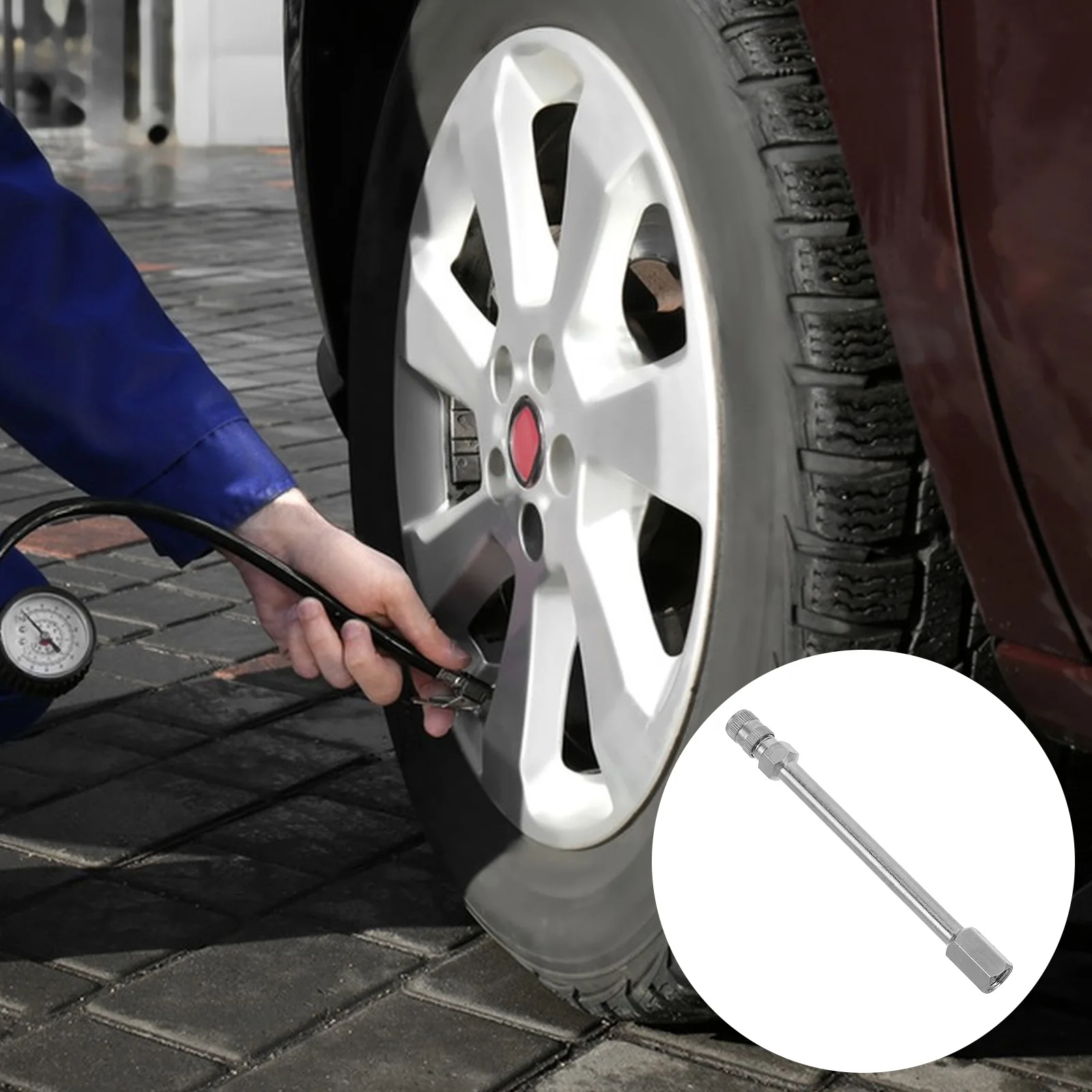 

Universal Flexible Copper Tire Valve Extension Rod Durable Easy Install Precise Inflation Car Truck Compatible Valve Stem