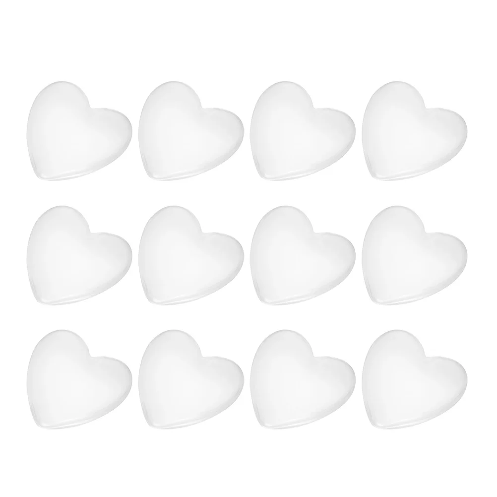 

100Pcs Heart Shaped Stickers 25mm DIY Jewelry Craft Accessories Pendant Glass Decoration Ornament DIY Pendant Accessory