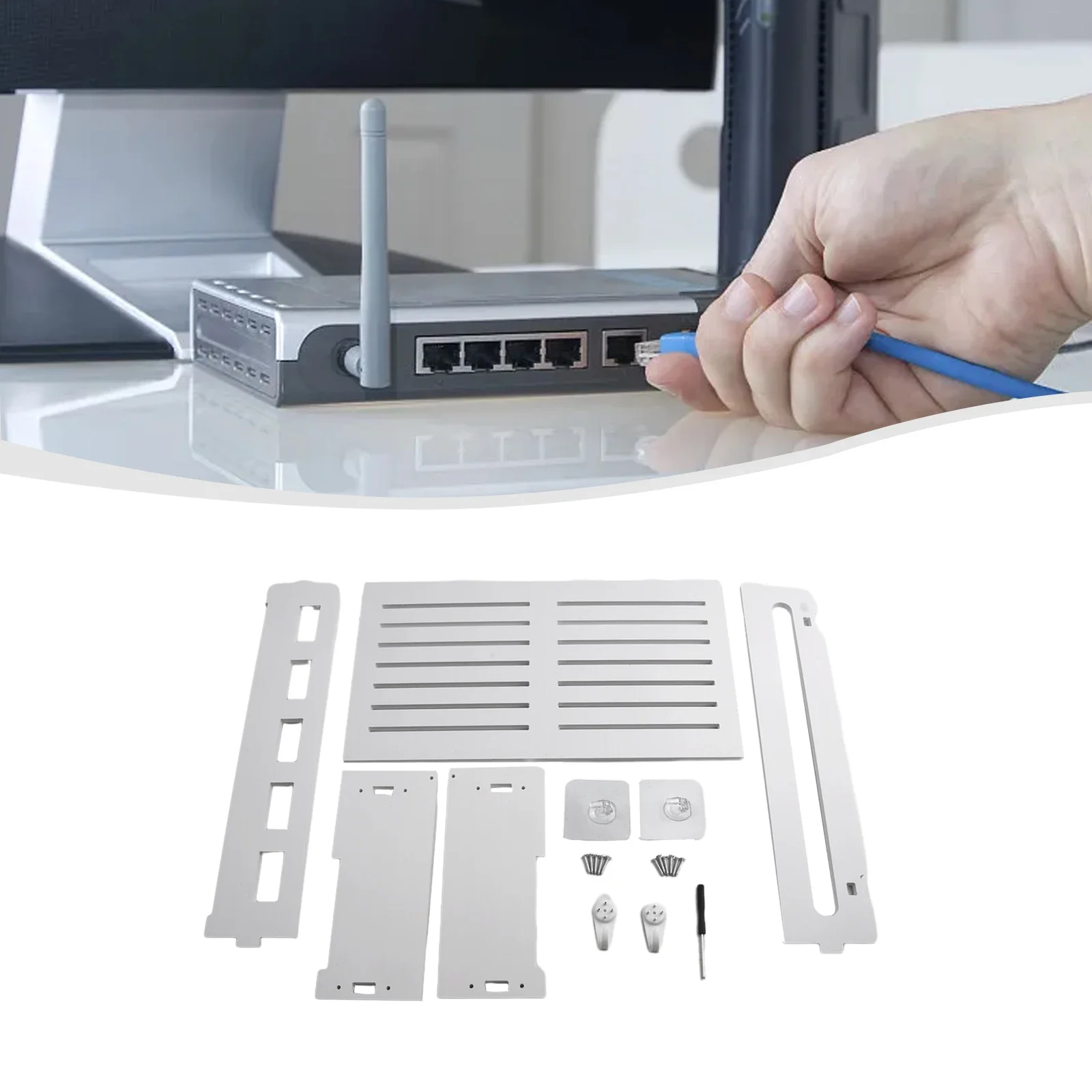 

Home And Office Use Wall-Mounted Router Shelf Living Room Router Rack High Quality Odorless Simple And Elegant