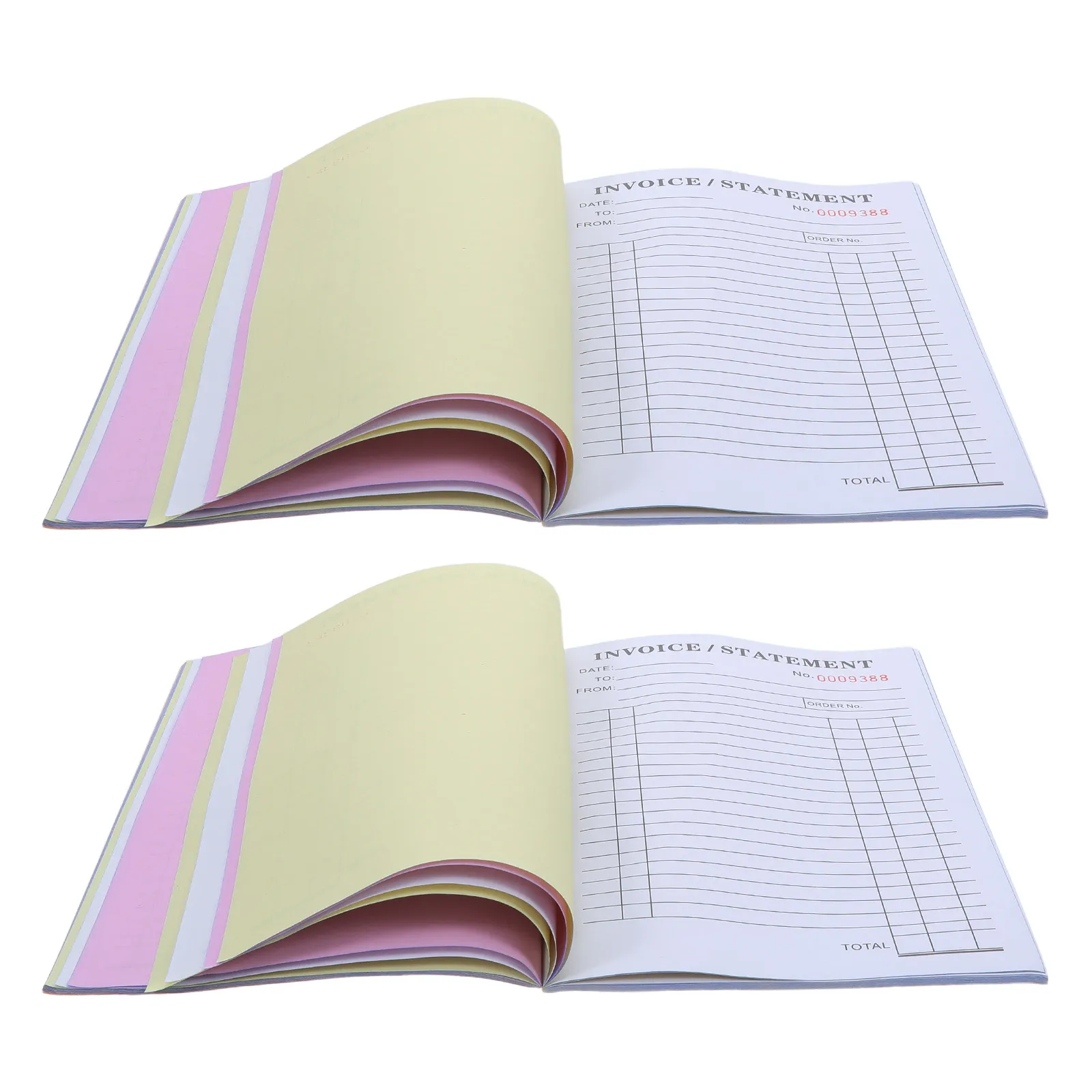 

2 шт. Бумажные блокноты для счетов-фактур 8,25 x 5,7 дюйма, дублирующие бланки для деловых документов, для форм бланков заказов на выполнение работ, смет и квитанций, малые