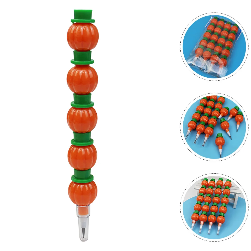 

4Pcs Pumpkin Stackable Pencils Cartoon Design No Sharpening Needed School Supplies Writing Drawing Party Favor