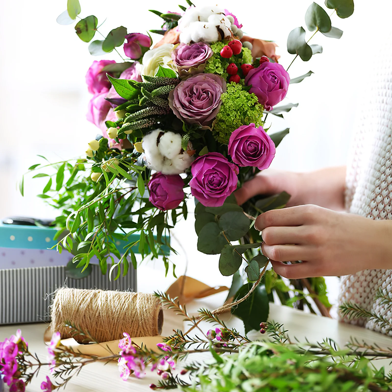 

2 Rolls Linen Rope Strings Twine Cords Multipurpose for Gift Boxes DIY Crafts Kitchen Food Wrapping Trussing Rope