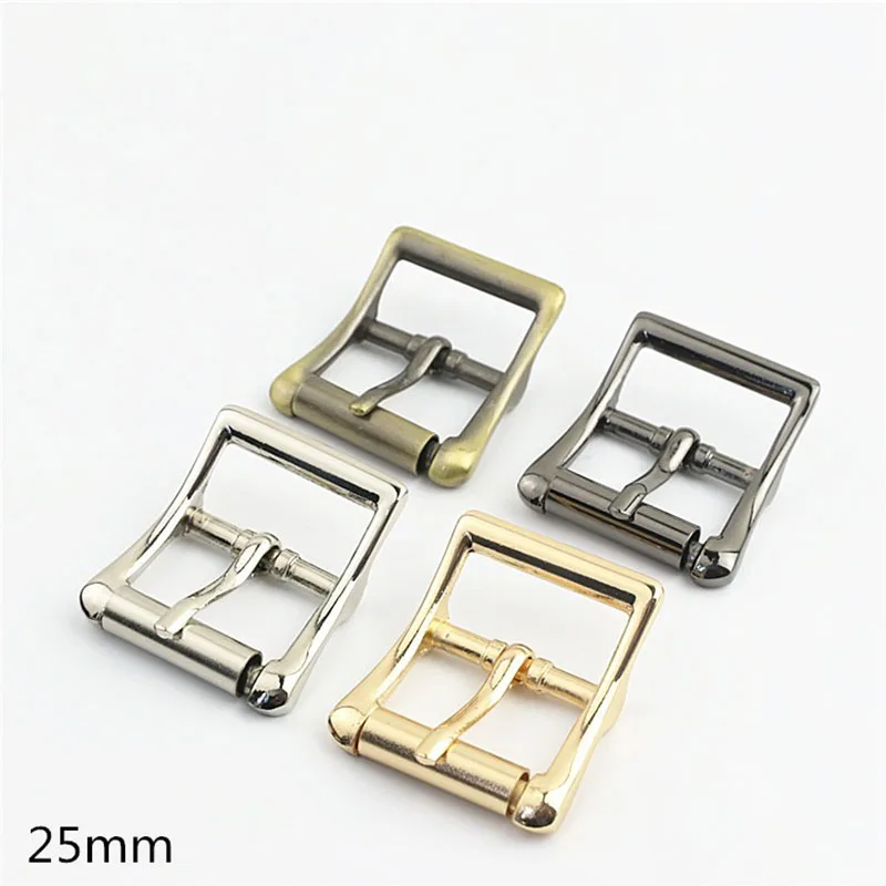 

5Pcs Solid Silver Roller Buckle Single Pin Middle Center Bar Buckle for Leather Craft Bag Belt Strap Halter Harness