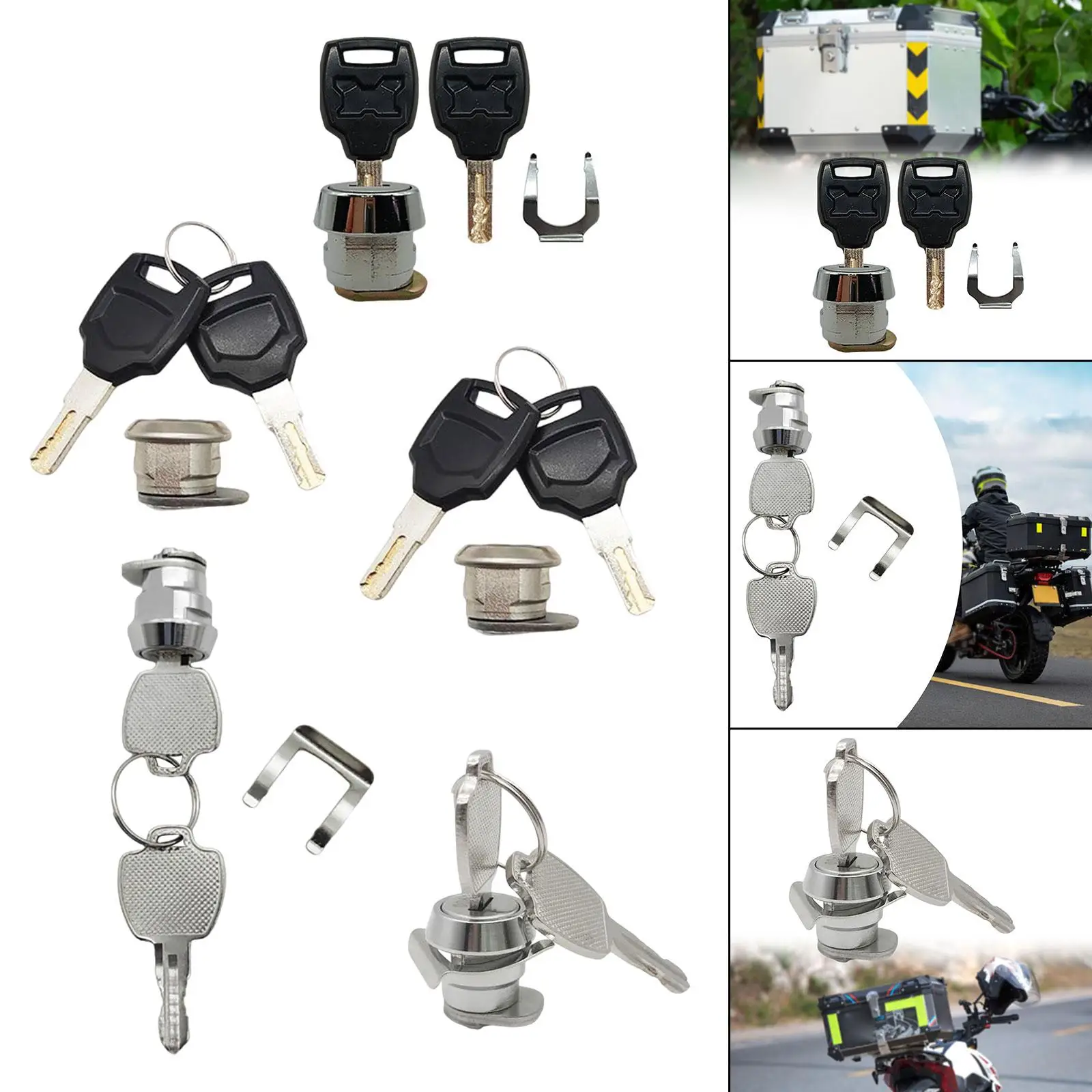 

Rear Trunk Lock Cylinder Metal Kit for Motorcycle Top Box Security and Storage Accessory