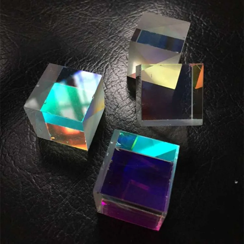 4 PCS Beautiful DIY Defective X-Cube Prism RGB Combiner Splitter Cross Dichroic Prism for Party Home Decoration