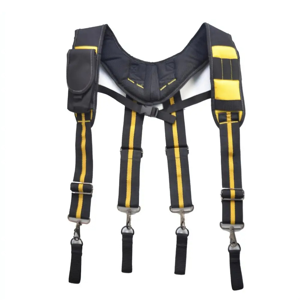 Adjustable X Style Shoulder Straps For Tool Belt Pouch Comfortable Support System For Woodworking Construction