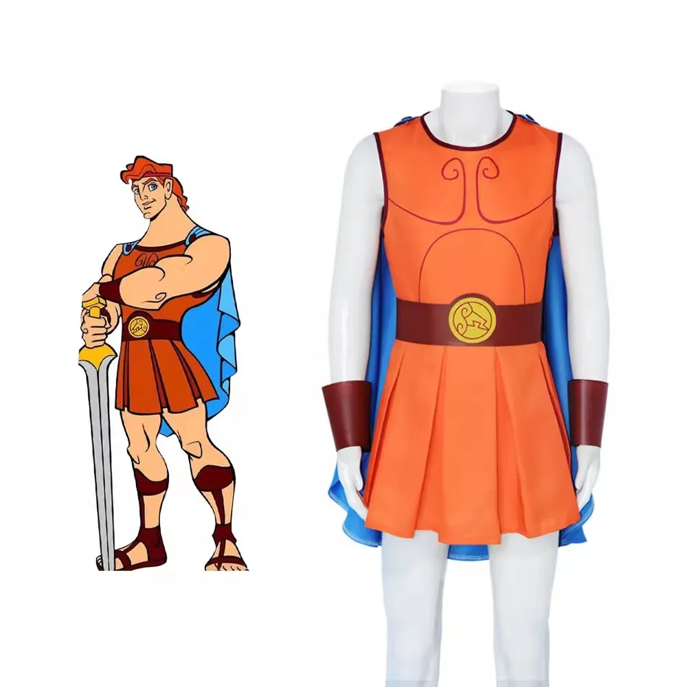 Anime Hercules Cosplay-Kostüm für erwachsene Männer, Superhelden-Umhang, Umhang-Uniform, Fantasie-Kostüm, Halloween-Karneval