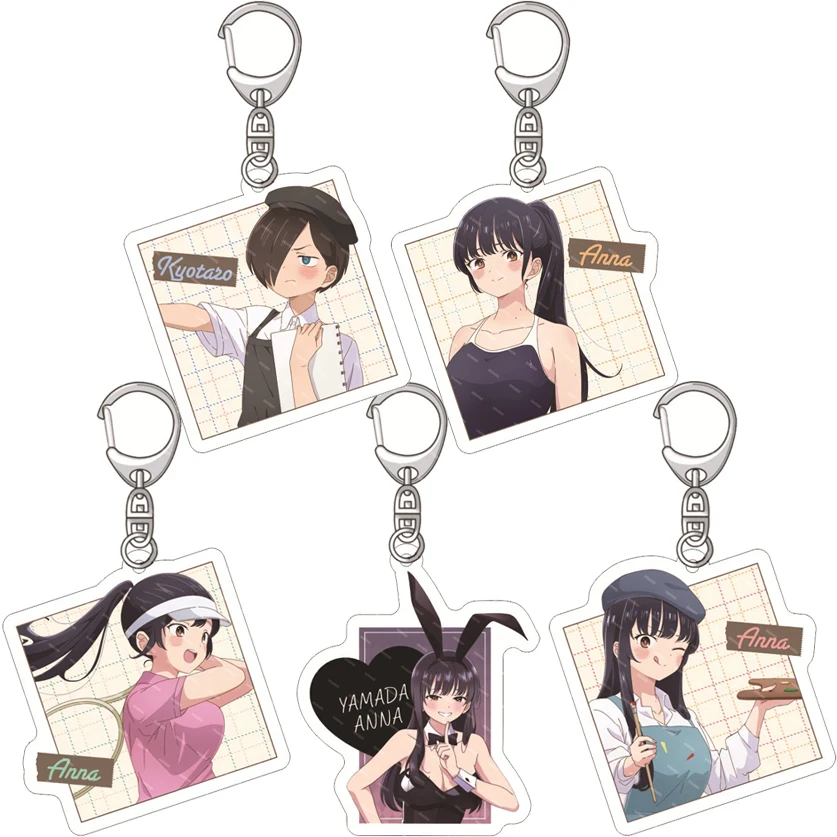 Anime de 55 mm ‌ Los peligros en mi corazón ‌ Figura de Anna Yamada, Chihiro Kobayashi, Kyotaro Ichikawa, llavero de acrílico, regalos de Navidad