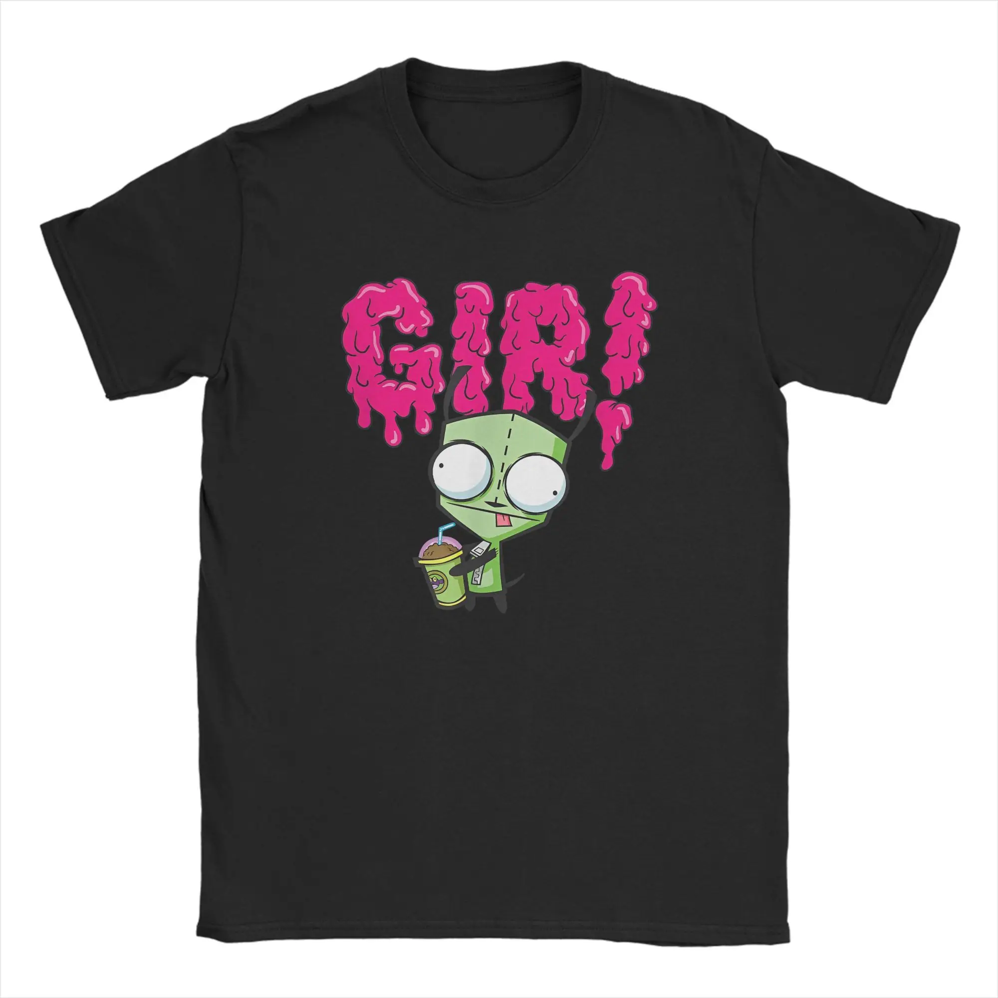 

Invader Zim Gir Slime Slush T Shirt Men Streetwear Cotton T-Shirts Summer Crew Neck Popular Tees Custom DIY Big Size Tops