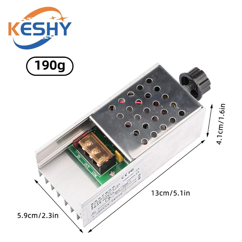 AC 220V 6000W SCR Voltage Regulator Dimming Dimmers Motor Speed Controller Thermostat Electronic Voltage Regulator Module 4