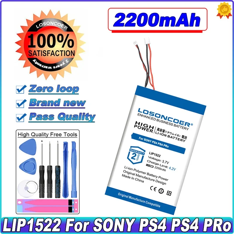 2200mAh LIP1522 Battery For Sony Playstation 4 PS4 PS4/Slim Dualshock 4 Wireless Controller CUH-ZCT1E,Slim PRO