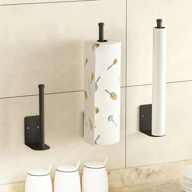 

Органайзер из нержавеющей стали, многофункциональный держатель для бумажных полотенец для ванной комнаты и кухни, пластиковая упаковка, рулонная бумага, крючки для хранения, стойка
