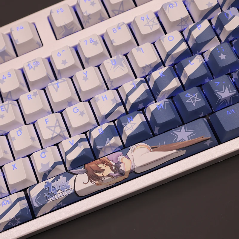 108 keys/set pěkný derby obdivovat vega PBT poškrabané anime hry krása děvče šifrovací klíč čepice třešeň výškou pro DIY mechanická keyboards