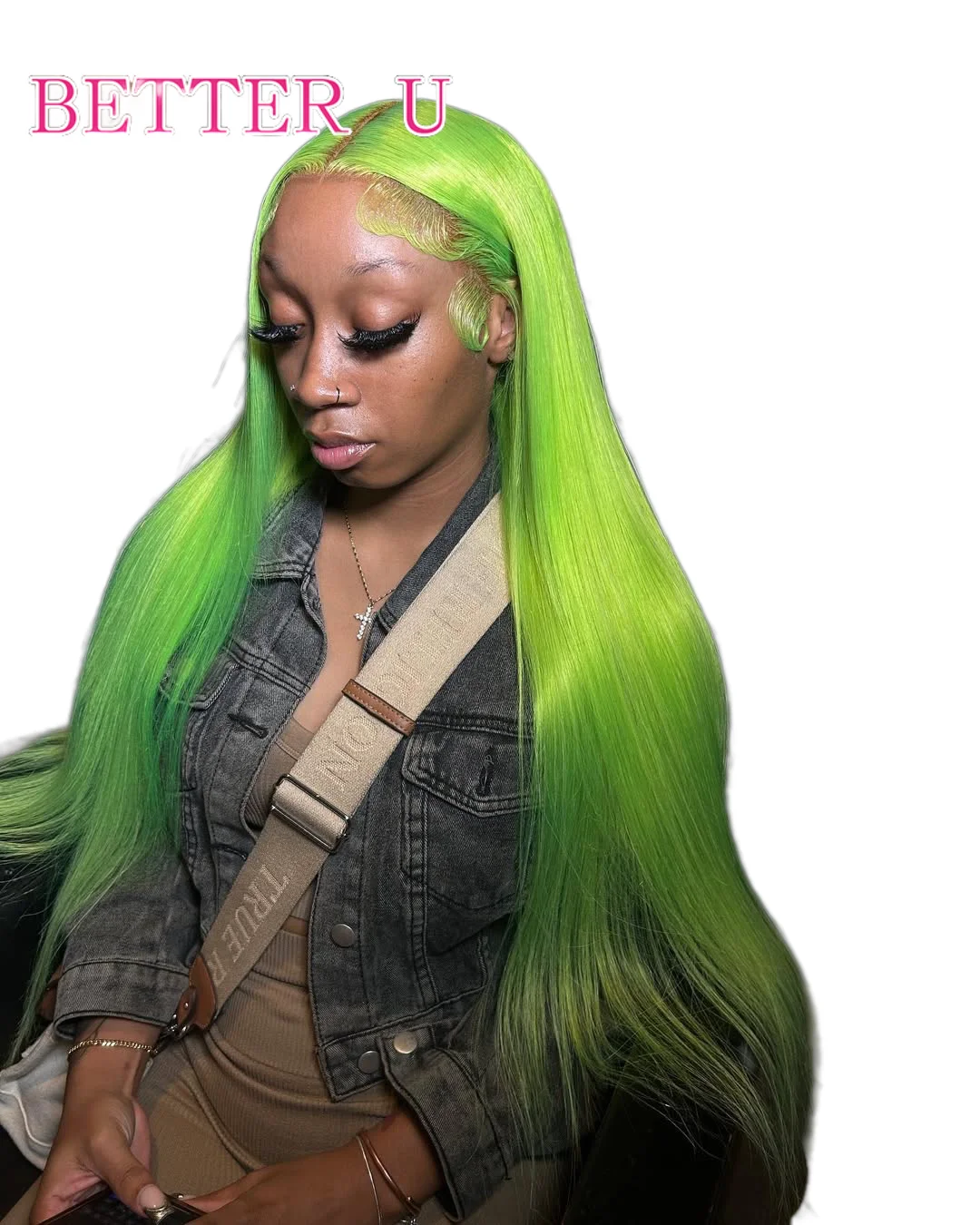 

Green Straight 13x4 13x6 Human Hair Lace Frontal Wig Pre-Plucking Brazilian Colored 613 Human Hair Wig Lace Front Wig For Women