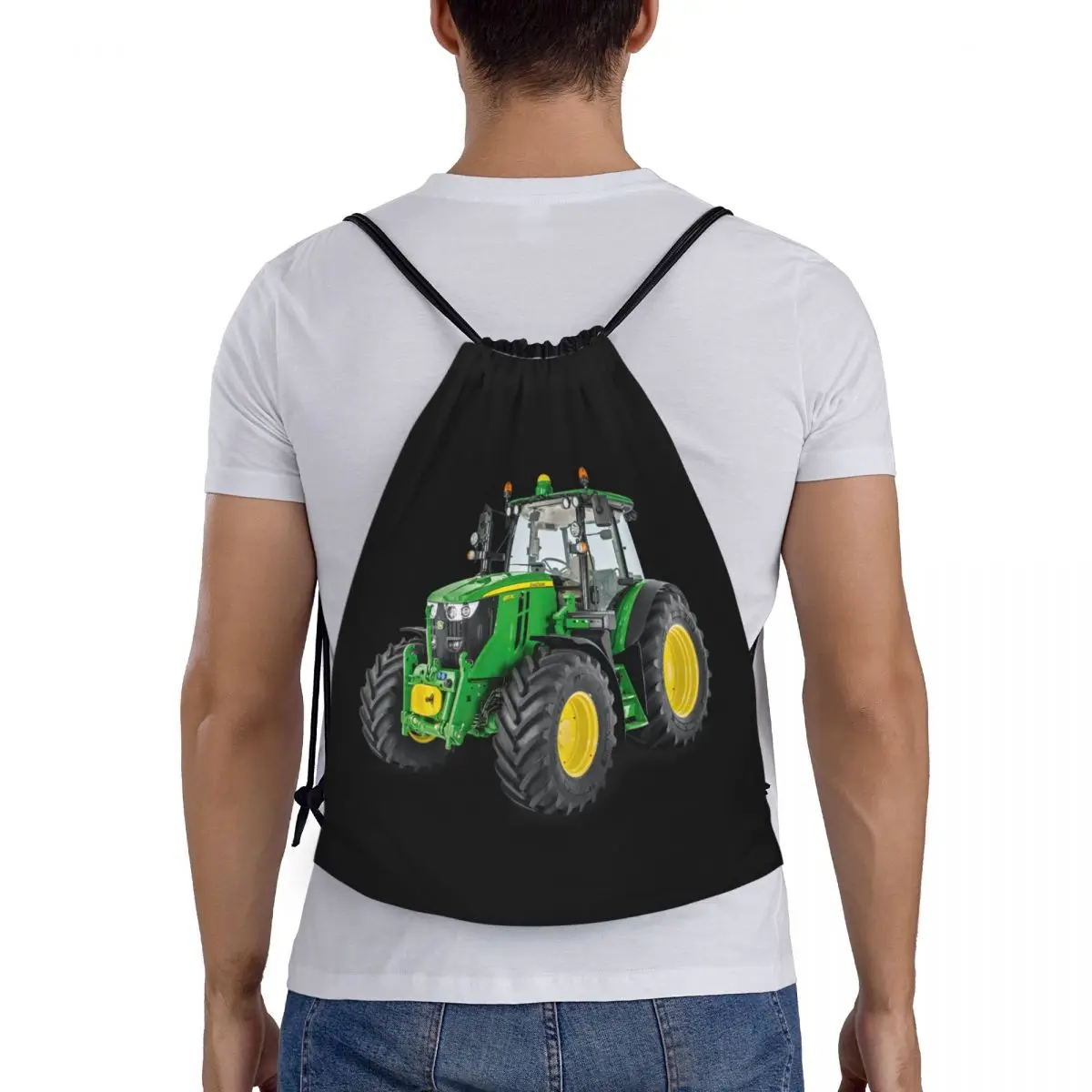 Custom Tractor Drawstring Bags para compras, Mochilas Yoga para Sports Gym, Mulheres e Homens