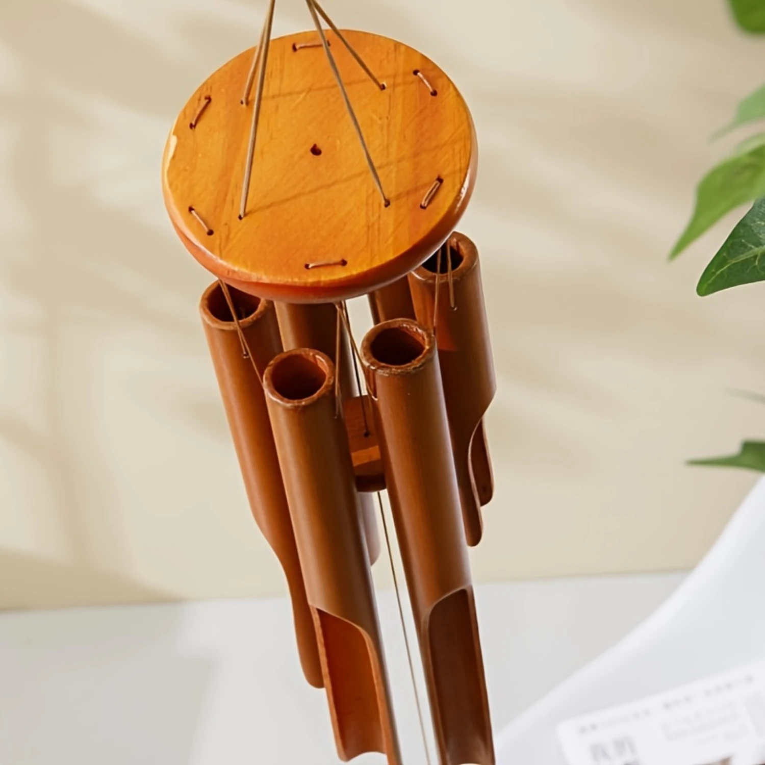 1pc Bamboo Wind Chimes, Outdoor Wooden Wind Chimes With Stunning Deep Tones, Suitable For Gardens, Terraces,  Or Outdoor Decorat