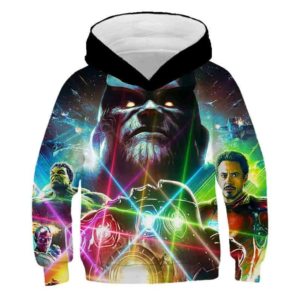 Miniso Quantum War Superhero Uniform 3D Digital Printing 4-14 Boy Girl Spring Autumn Long Sleeve Pullover Hoodie Sweatshirt