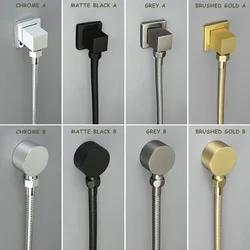 Brass Bathroom Concealed Tub Shower Pipe Hose Connector Bathroom Parts Wall Mount G1/2 Standard Adapter Black Round Square