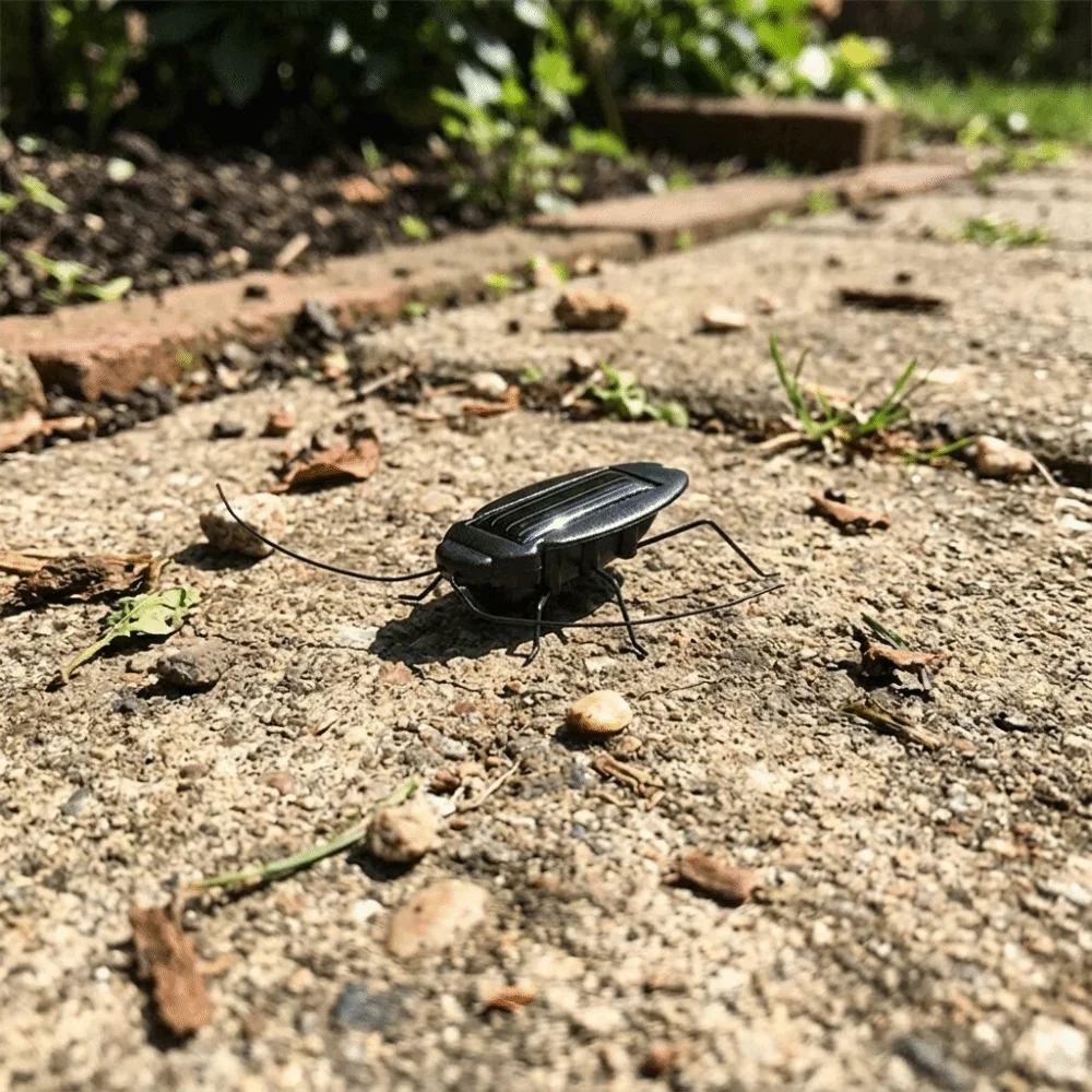 Halloween Gift Mini Solar Cockroach Creative Simulation Solar Insect Funny Moving Decorative Funny Moving Prank