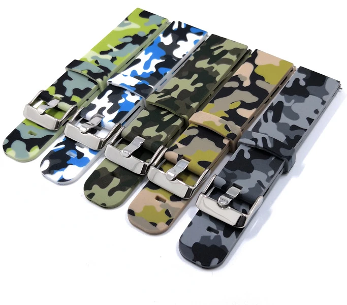 Быстросъемный силиконовый ремешок для часов 18 мм, 20 мм, 22 мм, резиновый браслет для Samsung Galaxy, Huawei GT, Amazfit, водонепроницаемый