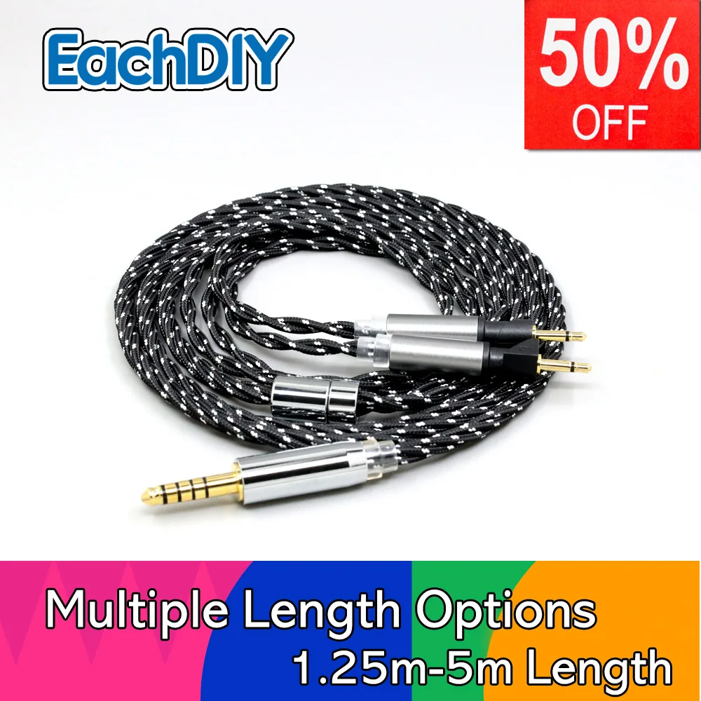 

OCC Mixed OFC Twisting Nylon Earphone Cable For Abyss Diana v2 phi TC X1226lite 1:1 headphone pin LN008716