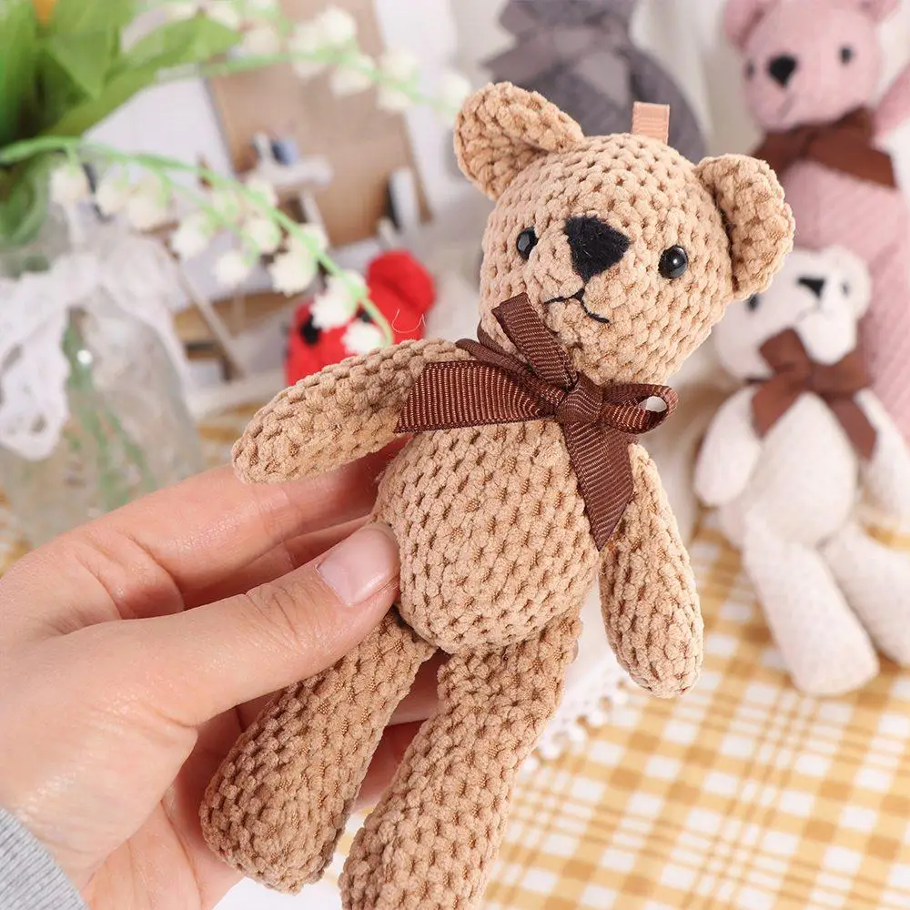 Cute 15cm Wedding Party Decor  Pendant Key Pendant Stuffed Animals Soft  Bear Stuffed  Bear