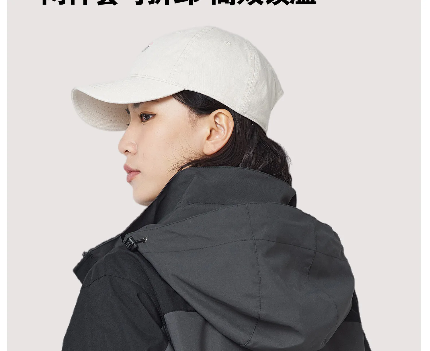 Grey jacket, work clothes, custom-printed logo, outdoor three-in-one velvet, windproof and waterproof jacket, tooling embroidery