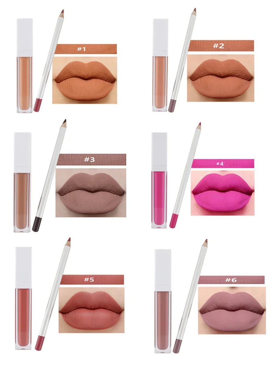 Không Phun Sương Kem Velvet Lipstick Kẻ Nhẹ Lâu Nhựa Hộp Vuông Hiệu Riêng Tùy Chỉnh Số Lượng Lớn