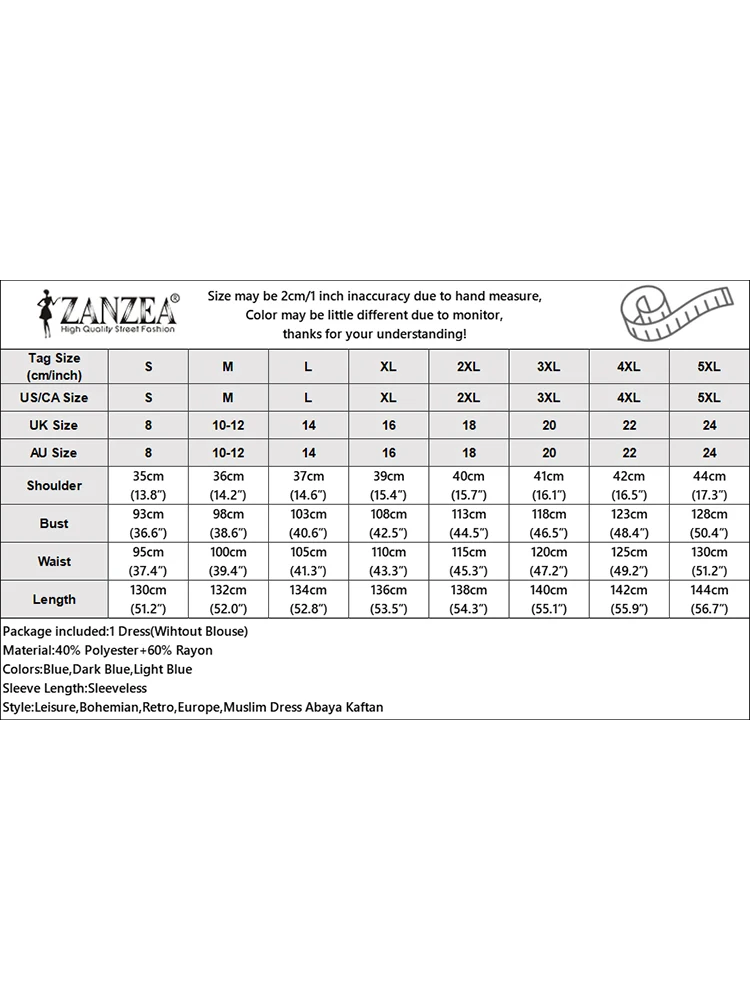 فستان خريف 2025 من ZANZEA عباية إسلامية فستان صيفي بدون أكمام من قماش الدنيم فستان صيفي أزرق رداء نسائي ملابس إسلامية