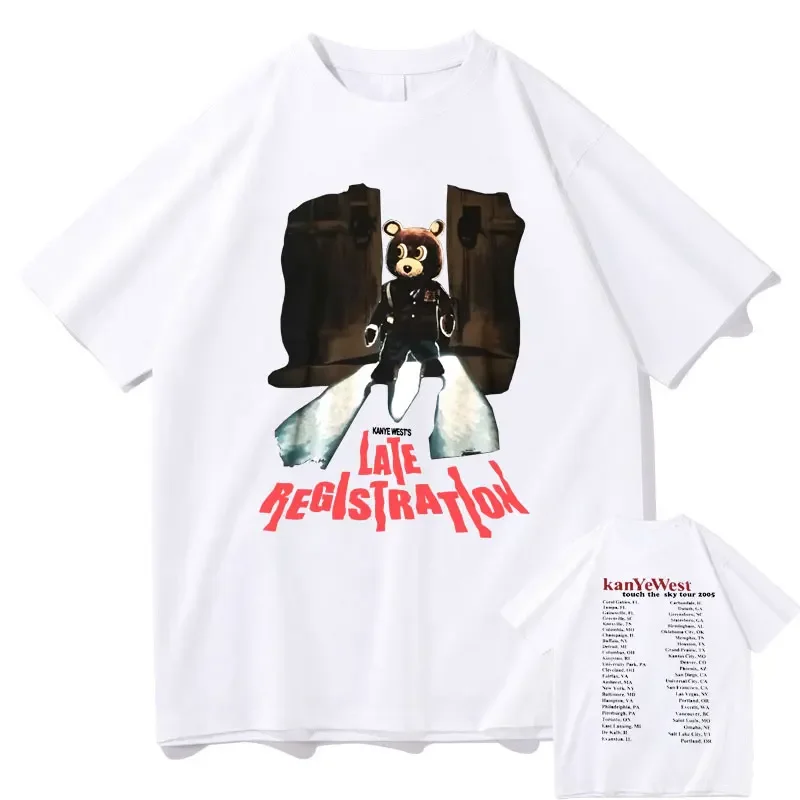 Rapper Kanye West Late Registration Tour 2005 Tshirt Men Women Hip