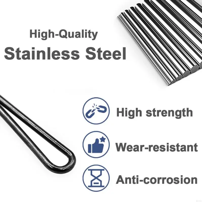 200pcs الصيد المفاجئة الارتباط مقطع إطلاق سريع المقاوم المقاوم المقاوم للصدأ للذوبان الاصطناعية معدات الصيد 4 مختلفة الحجم w89f