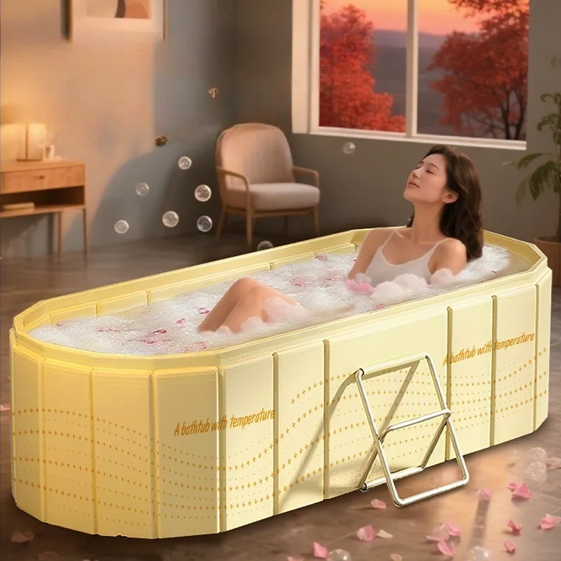 

Bath Bucket Folding Adult Full Body Bath Adult Bath Bucket Household Children Can Sit in Bath Bath Bucket Double