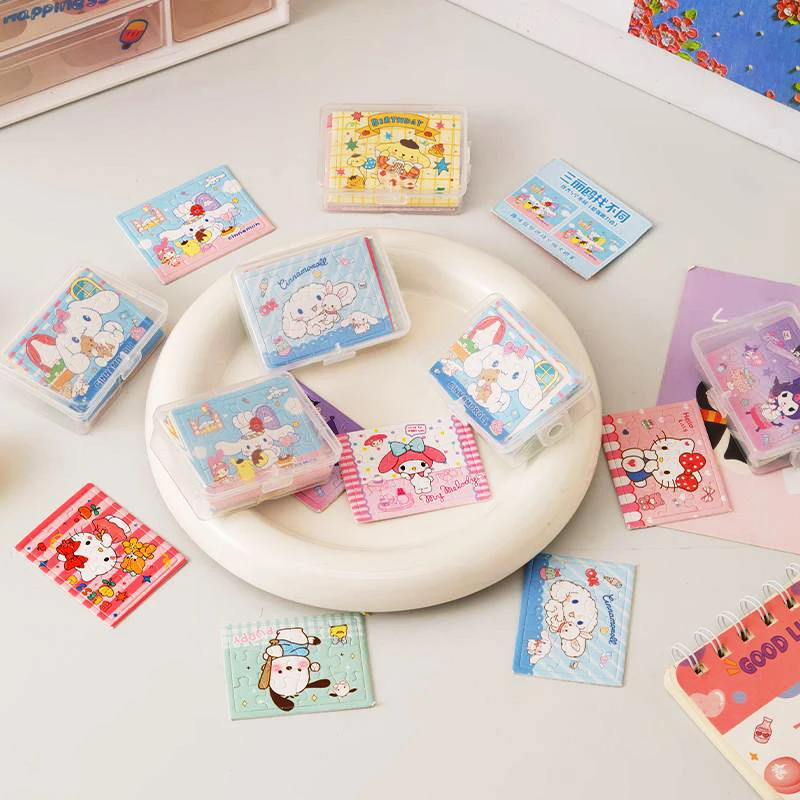 Sanrio Puzzle Kuromi Cinnamoroll Assembly Game Early Learning Educational Cartoon Hellokitty My Melody Toys Kids Gift