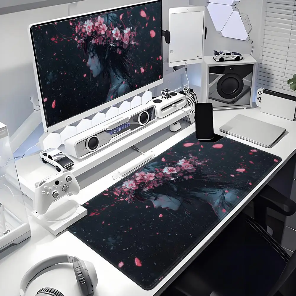 Alfombrilla de ratón más vendida de China, animación de flores y sirvientas, hermoso juego XXL, alfombrillas de ratón exclusivas, alfombrilla de ordenador para PC, decoración antideslizante