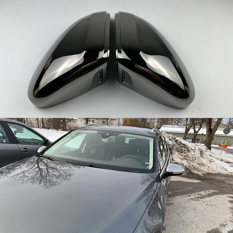 

Replacement Rearview Side Mirror Cover Caps for Volkswagen Vw Passat B8 Variant Arteon 2016-2019 Tungsten Steel Black