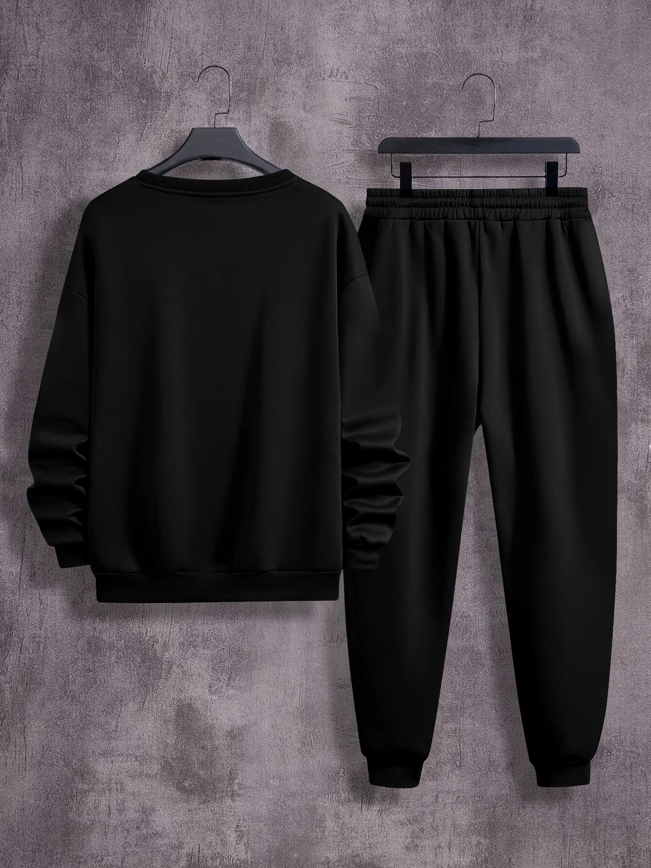 2026 Autumn New Men's Long-Sleeved Pants Set for Street Casual Fashion Soft and Comfortable 3D Bear Pattern Print view 4