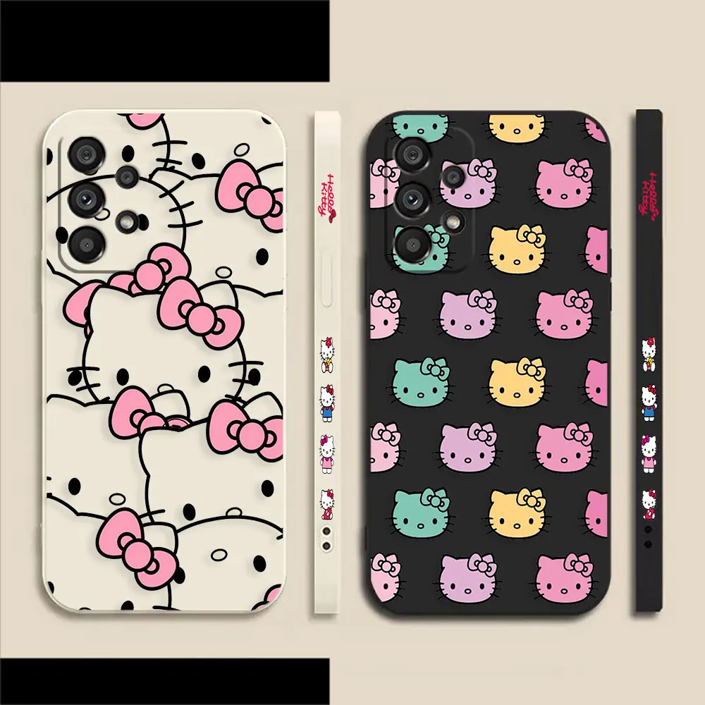 Cute Cat H-Hello K-Kitty Phone Case For Samsung A14 A73 A72 A71 A53 A52 A51 A42 A34 A33 A32 A23 A22 A21S A13 A12 4G 5G  Case