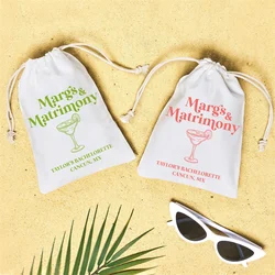 20pcs Margs & Matrimony Bachelorette Hangover Kit Party Favor Bags Recovery Kit Bridesmaid Gift Bride Final Fiesta Mexico Canvas
