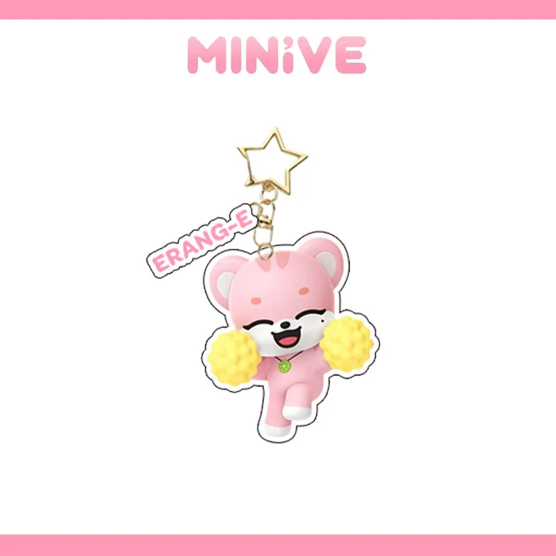 IVE MINIVE Cartoon Figure Pendant Keychain WonYoung CHERRY YuJin GANGANJI Anime HD Acrylic Keyring DIVE LEESEO LIZ Fans Gifts